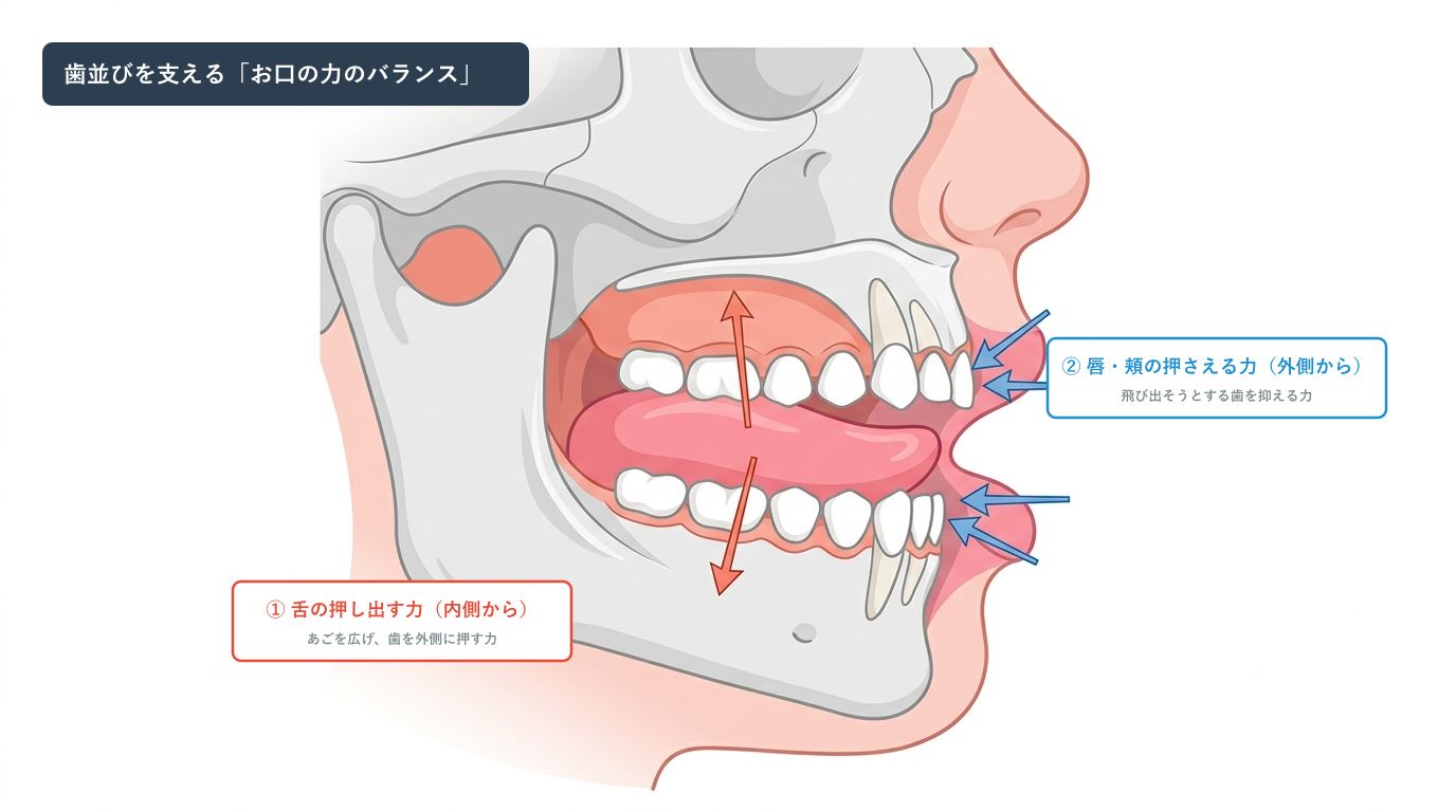 歯がガタガタになる原因は?あごの成長を促す「食事」とお口の筋肉のバランス