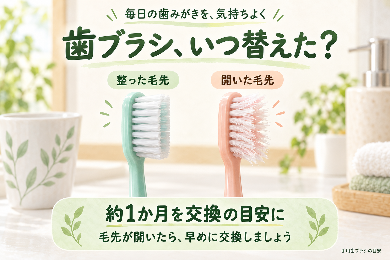 歯ブラシ、いつ替えた？毛先の開きと交換の目安