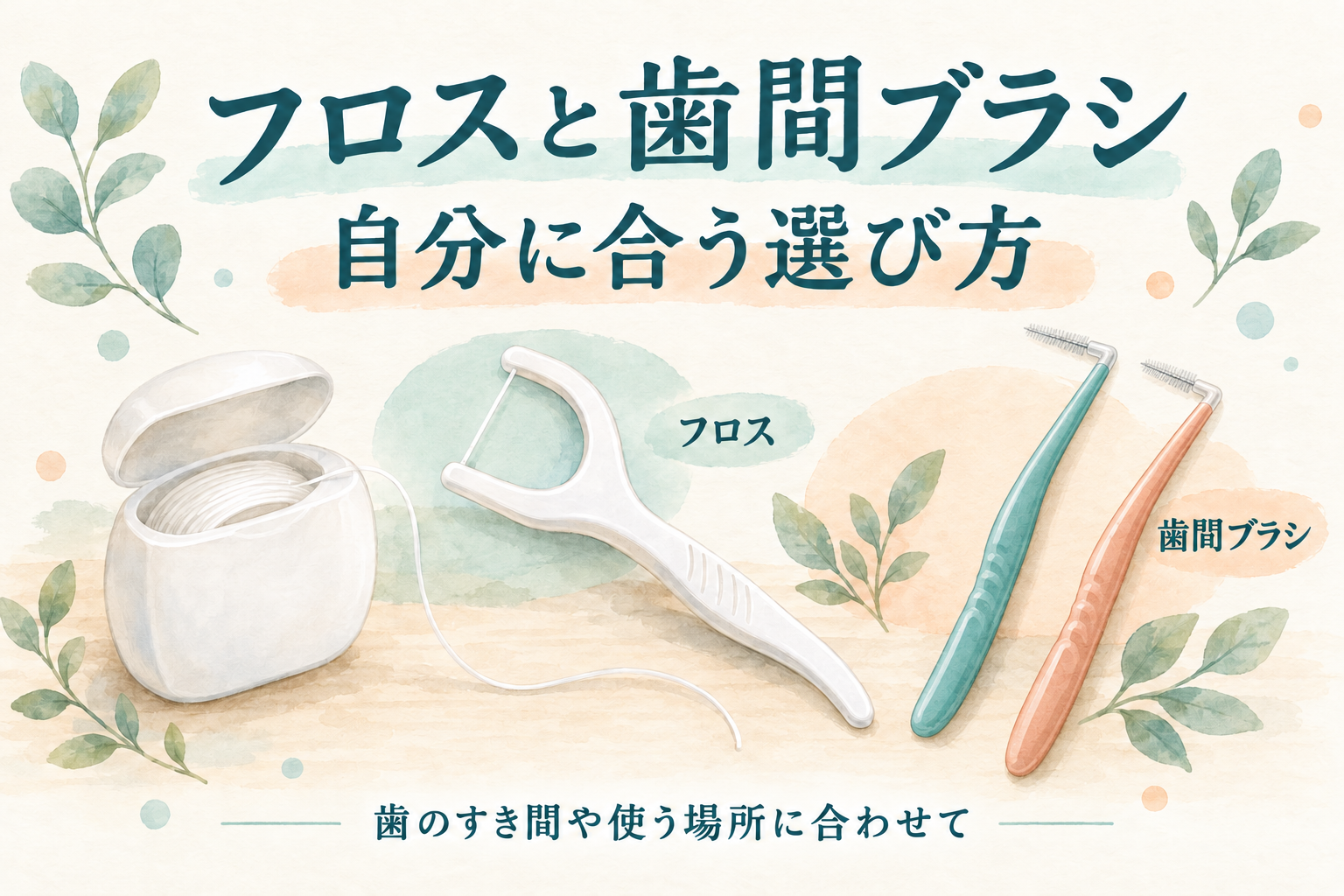 フロスと歯間ブラシ、どちらを使えばいい？自分に合う選び方