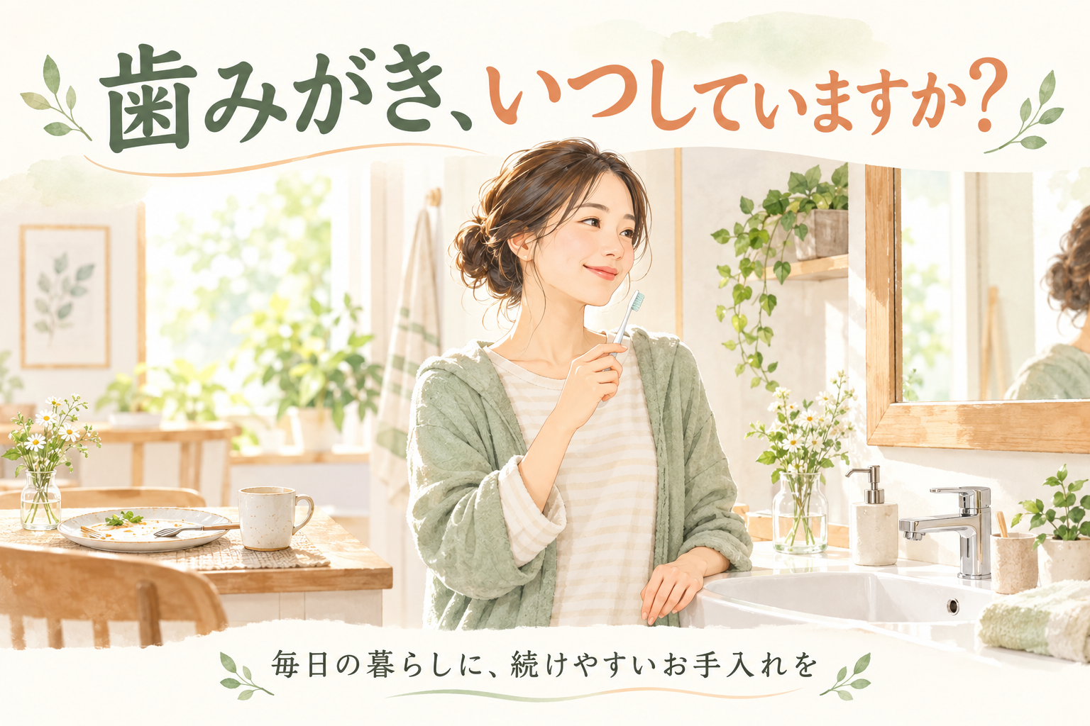 食後すぐ歯を磨いていい？歯みがきのタイミングと続ける工夫